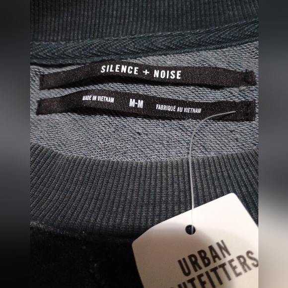 Silence+Noise Anastasia Tulle-Hem semi-sheer unique Cropped Women's top size M - Picture 8 of 9